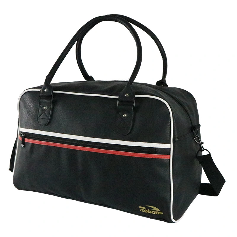 Custom Large Vegan PU Leather Travel Luggage Weekend Duffle Bag for Men
